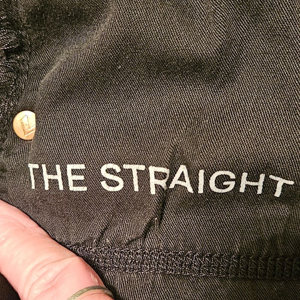 7 For All Mankind Men's Jeans Size 40x32 Black The Straight Whiskers - Picture 7 of 14